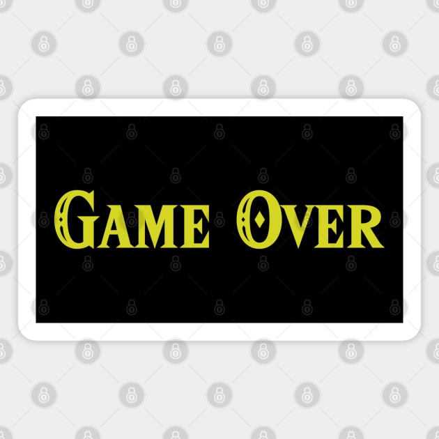 Game Over (Electric) Magnet by inotyler